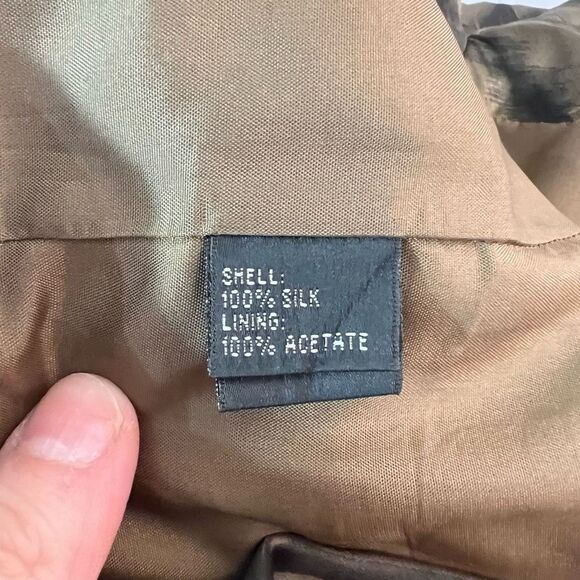 Carmen Marc Valvo Beaded Belted Ruched Silk Cocktail Green Evening Dress Size 4 - Picture 11 of 13